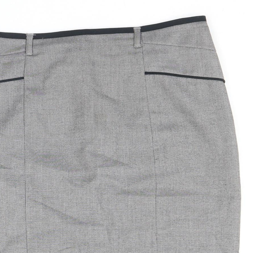 NEXT Womens Grey Polyester Straight & Pencil Skirt Size 10 Zip