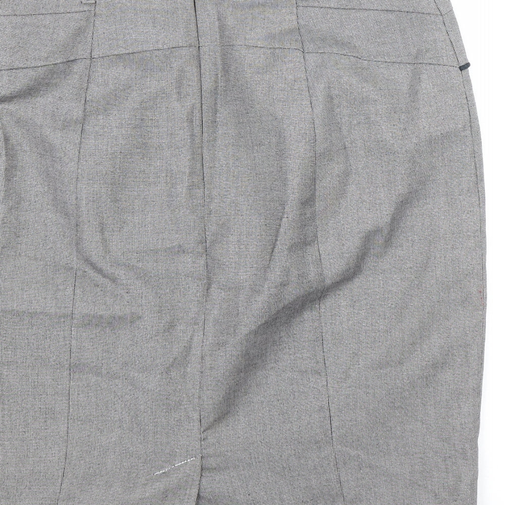 NEXT Womens Grey Polyester Straight & Pencil Skirt Size 10 Zip
