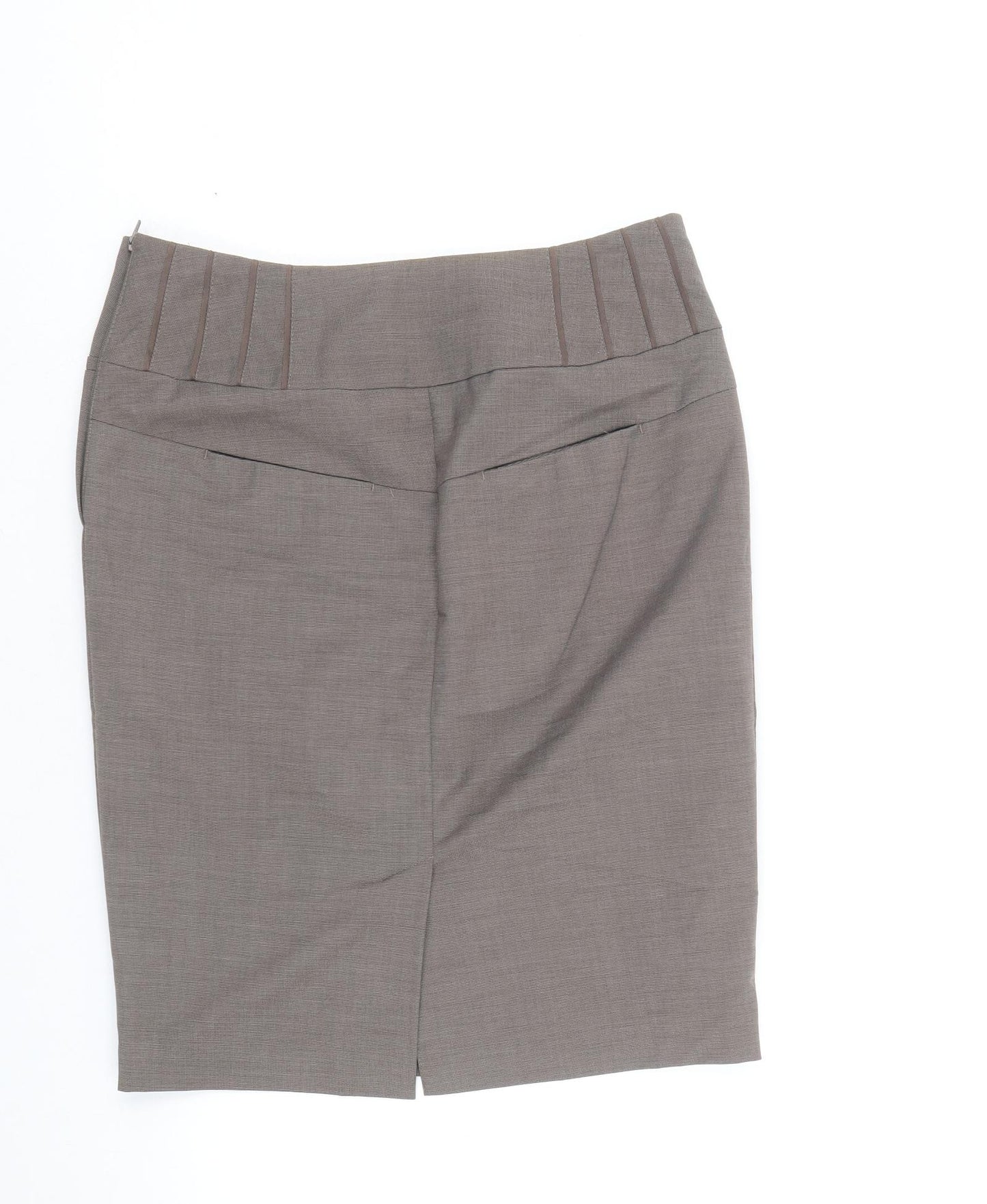 NEXT Womens Grey Polyester Straight & Pencil Skirt Size 10 Zip