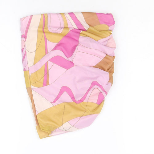 Preworn Womens Multicoloured Geometric Polyester Bandage Skirt Size 10