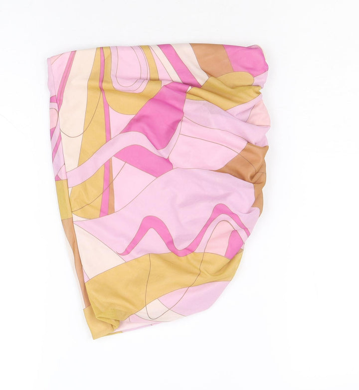 Preworn Womens Multicoloured Geometric Polyester Bandage Skirt Size 10
