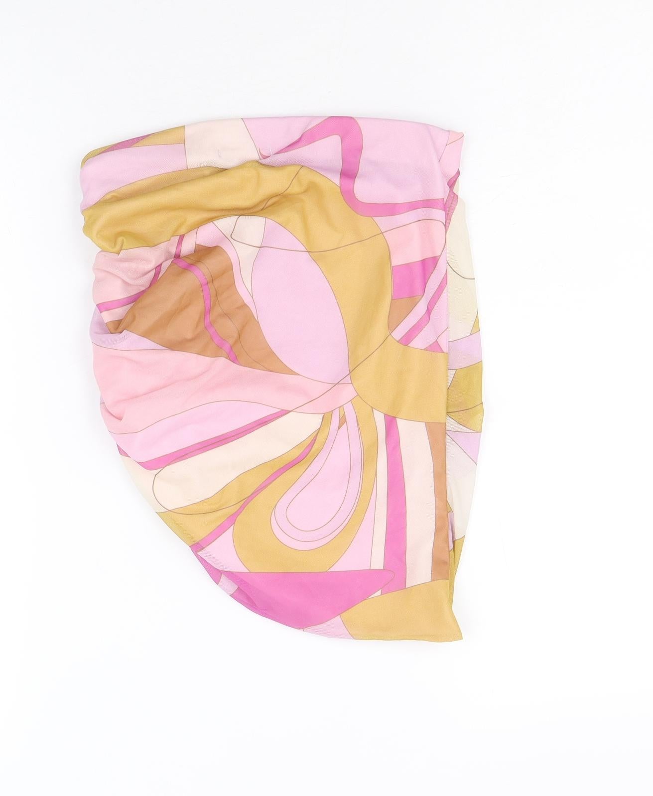 Preworn Womens Multicoloured Geometric Polyester Bandage Skirt Size 10