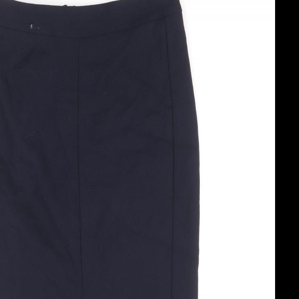 NEXT Womens Blue Polyester Straight & Pencil Skirt Size 8 Zip