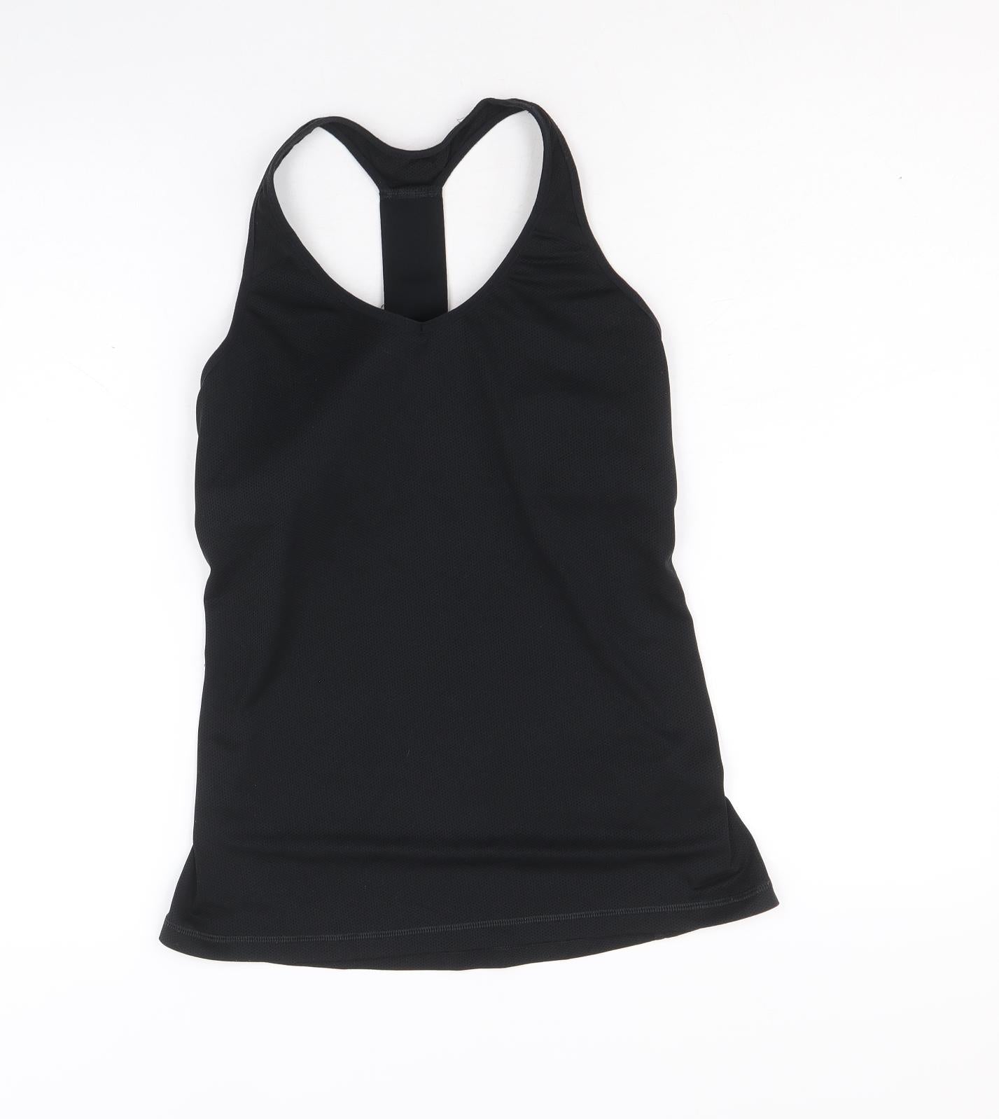 Nike Womens Black Polyester Basic Tank Size M Scoop Neck Pullover - Racerback