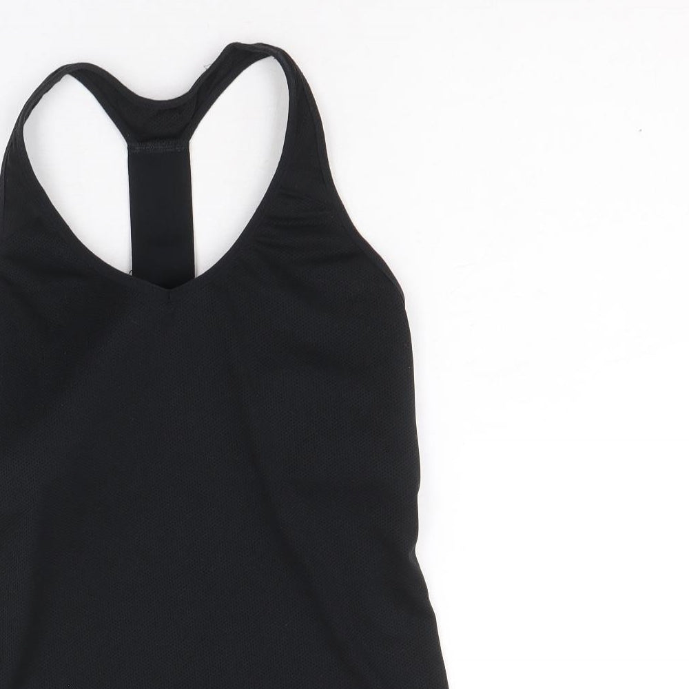 Nike Womens Black Polyester Basic Tank Size M Scoop Neck Pullover - Racerback