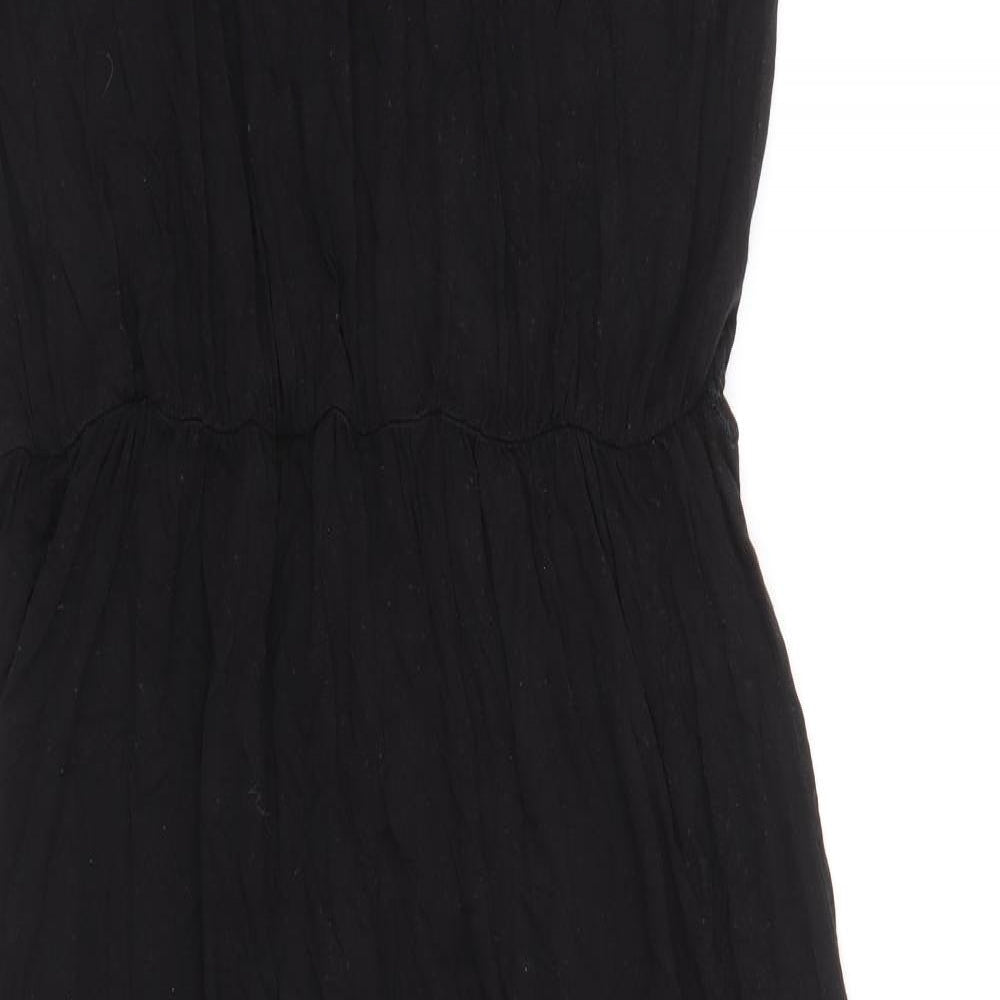Oasis Womens Black Viscose Maxi Size 12 V-Neck Pullover