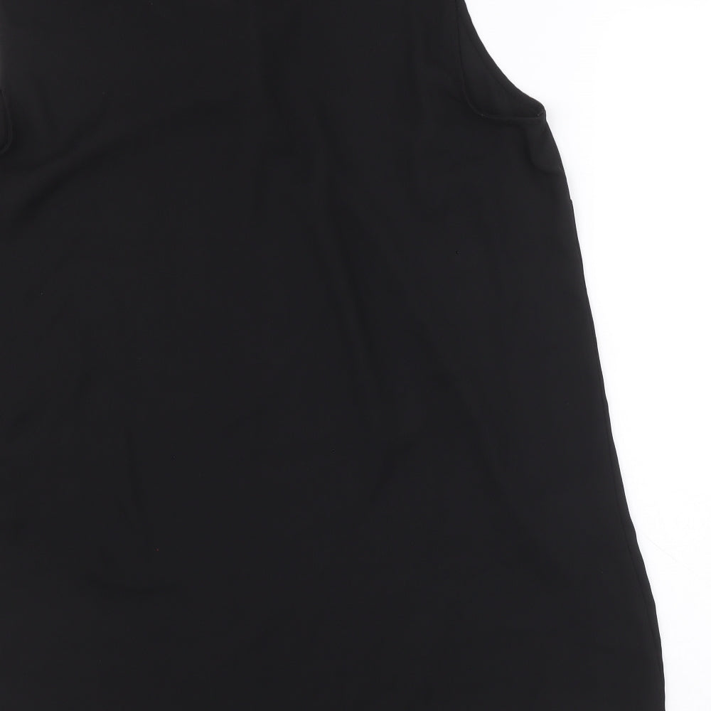 F&F Womens Black Polyester Basic Blouse Size 18 V-Neck