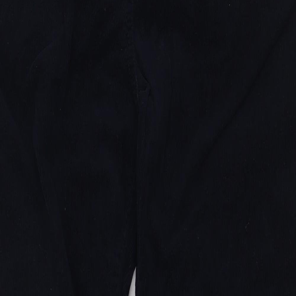 John Lewis Womens Blue Cotton Trousers Size 16 Regular Zip
