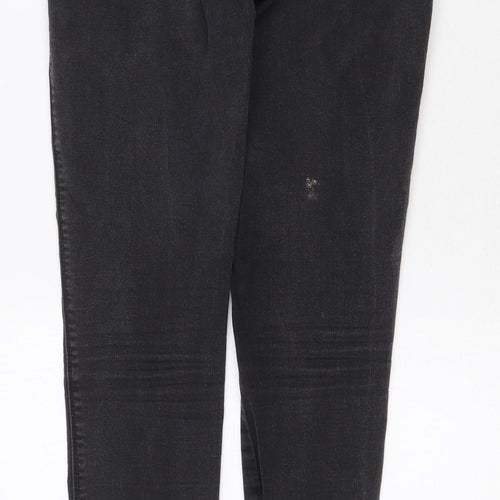 Seven Womens Black Cotton Skinny Jeans Size 4 Regular Zip