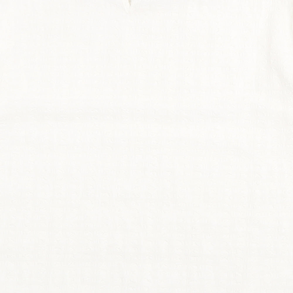 Marks and Spencer Womens White Cotton Basic T-Shirt Size 22 Round Neck