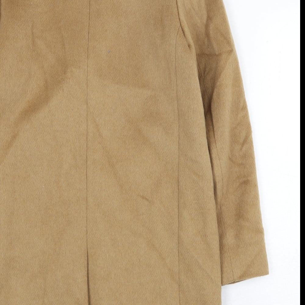 Marks and Spencer Womens Beige Pea Coat Coat Size 16 Button