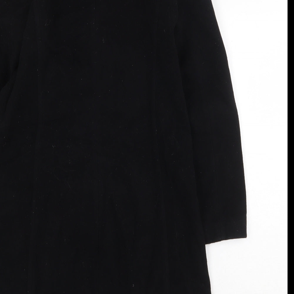 Wallis Womens Black Pea Coat Coat Size 10 Button