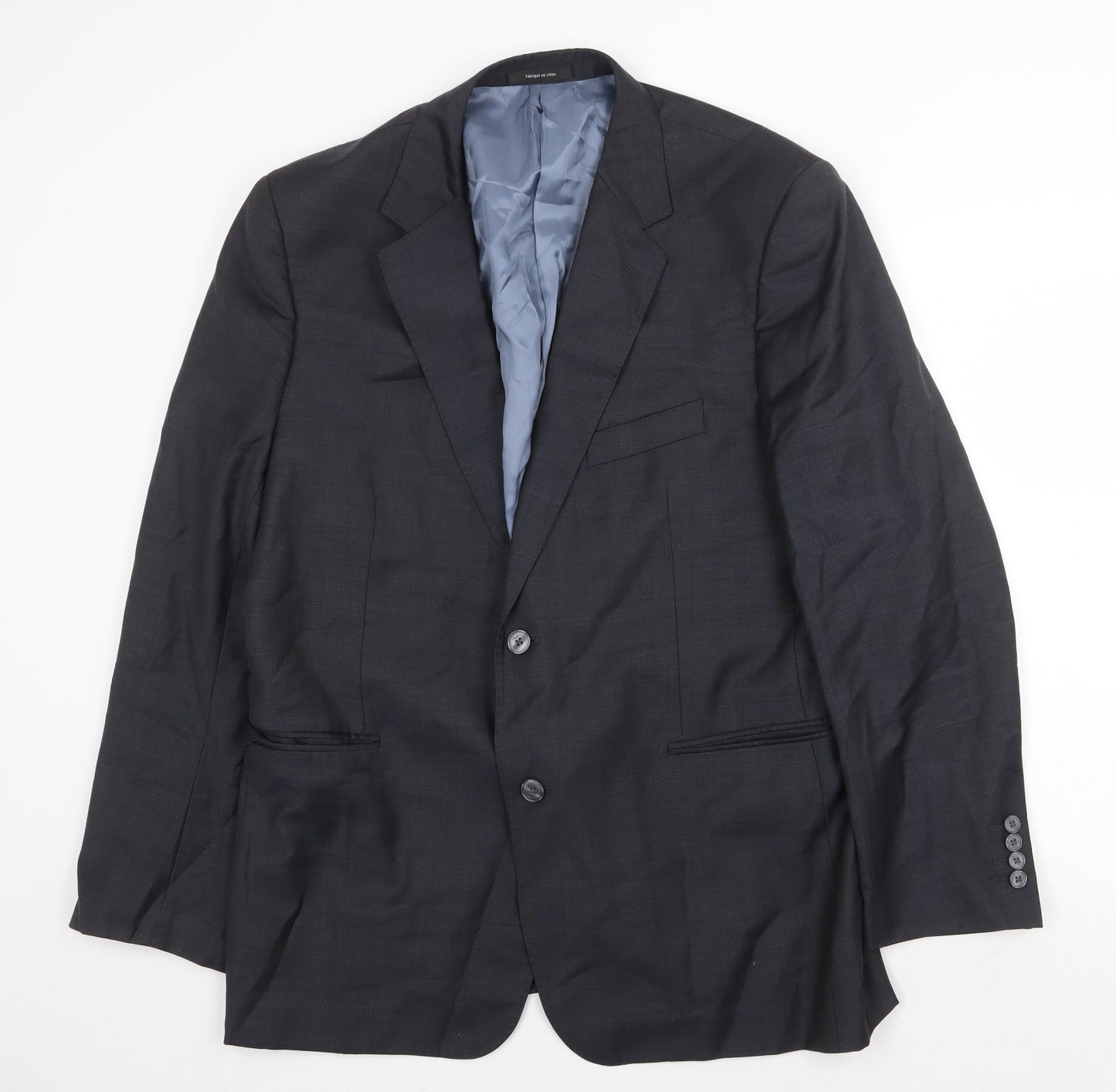 Ungaro Mens Grey Viscose Jacket Suit Jacket Size 44 Regular