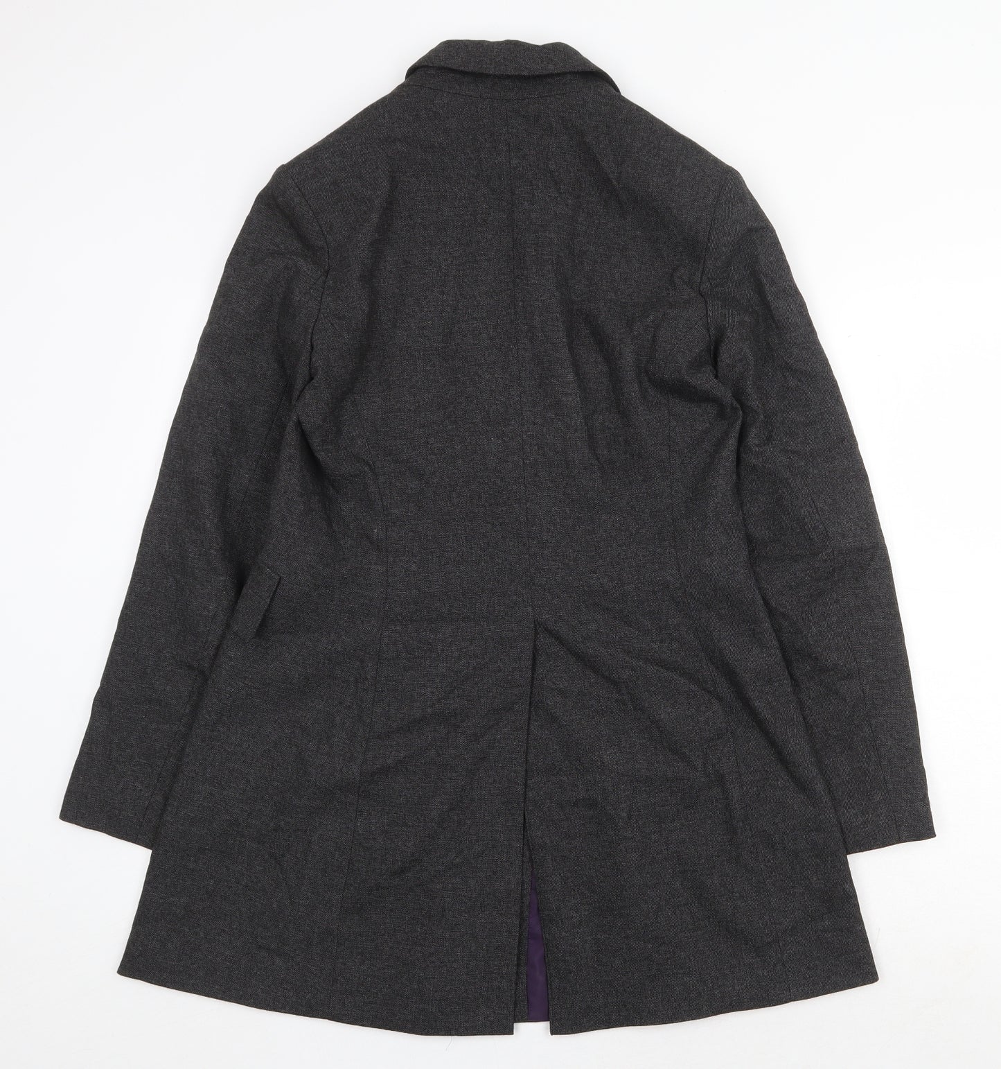 Matin blanc Womens Grey Pea Coat Coat Size 12 Button