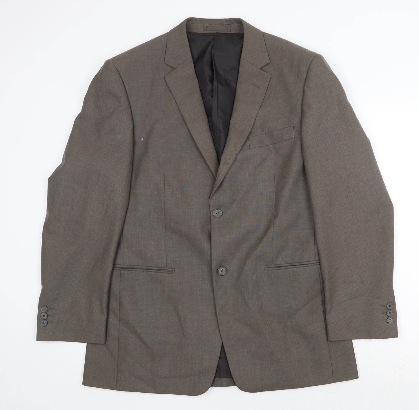 Karl Jackson Mens Grey Polyester Jacket Suit Jacket Size 40 Regular