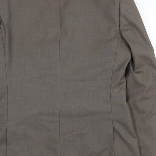 Karl Jackson Mens Grey Polyester Jacket Suit Jacket Size 40 Regular