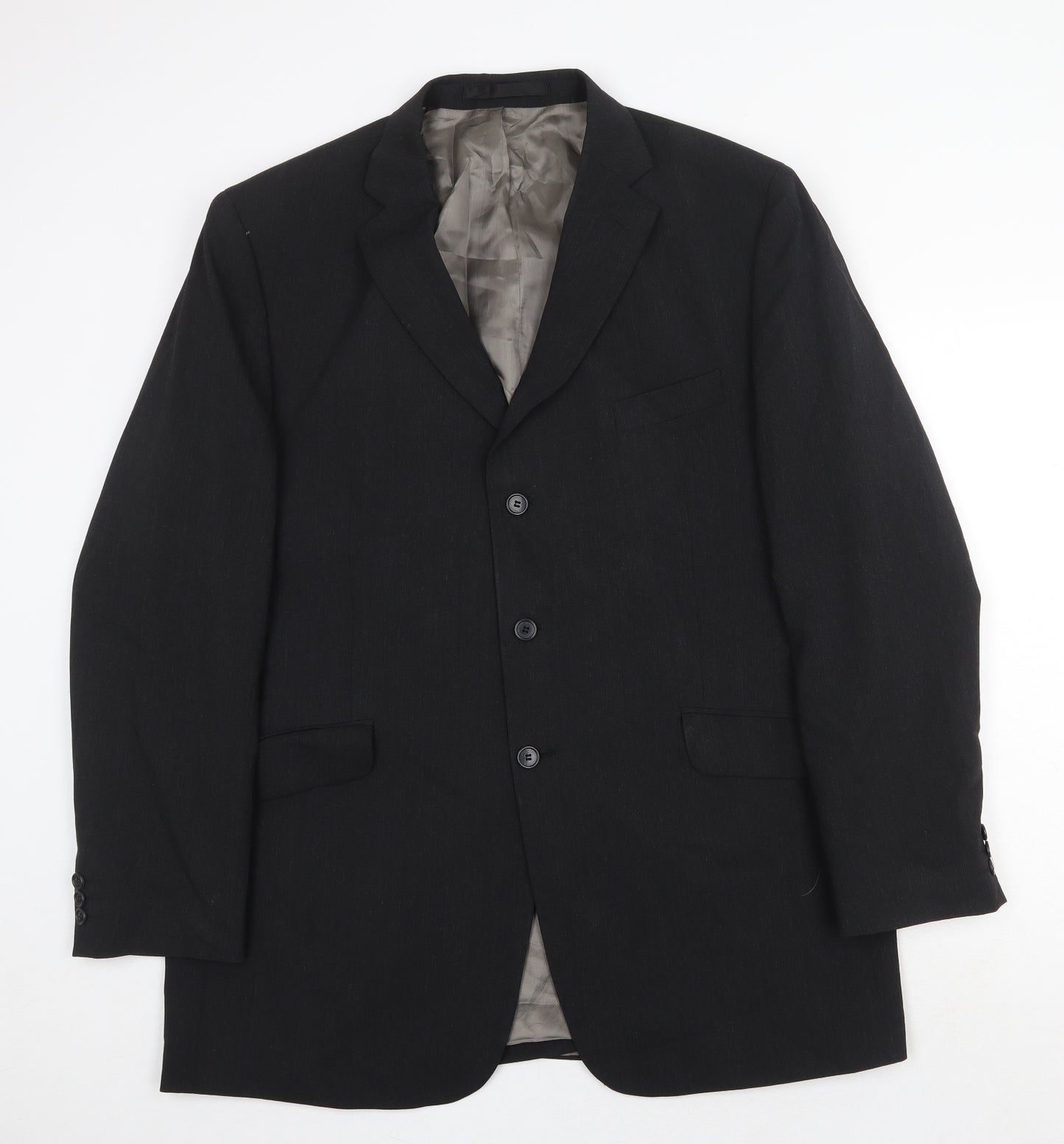 Marks and Spencer Mens Grey Polyester Jacket Suit Jacket Size 46 Regular