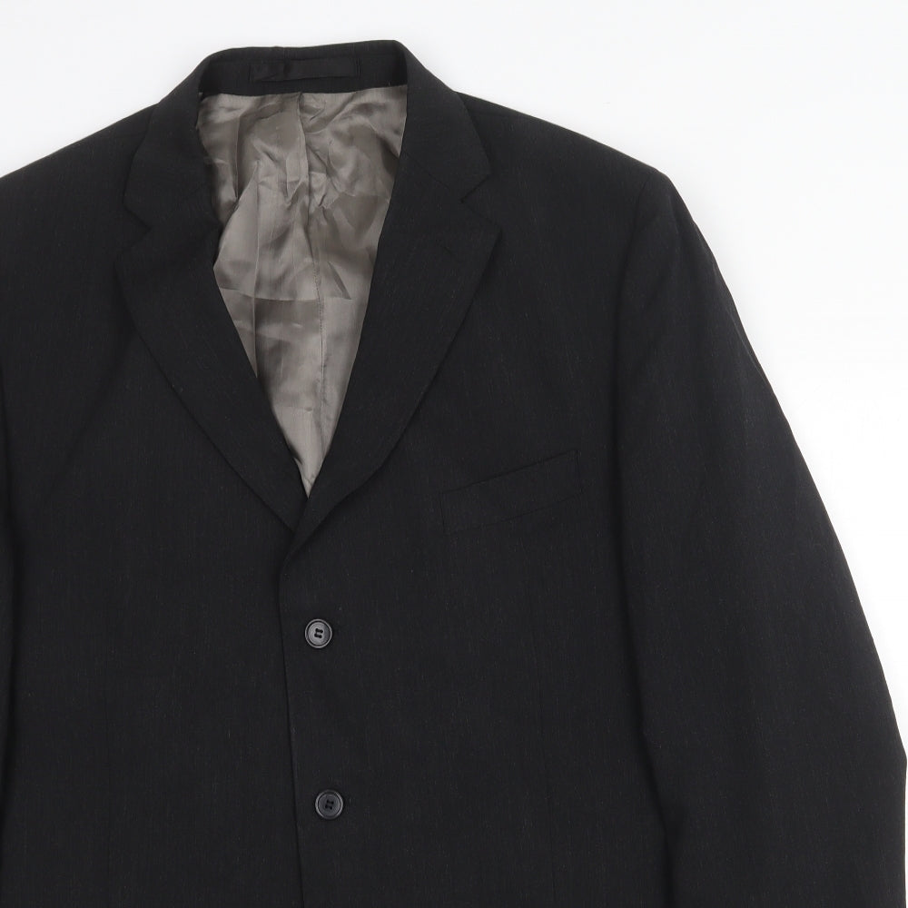 Marks and Spencer Mens Grey Polyester Jacket Suit Jacket Size 46 Regular