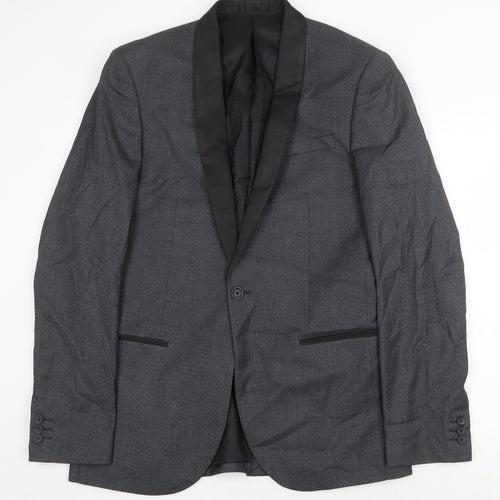 NEXT Mens Grey Polyester Jacket Suit Jacket Size 40 Regular