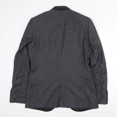 NEXT Mens Grey Polyester Jacket Suit Jacket Size 40 Regular