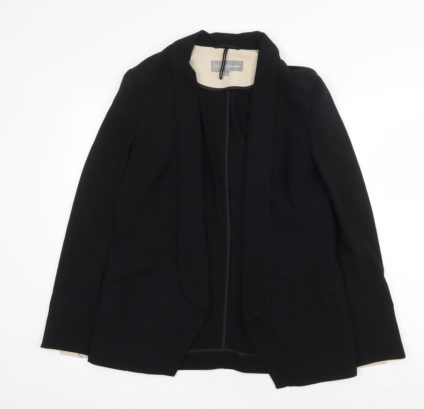 Marks and Spencer Womens Black Jacket Blazer Size 12