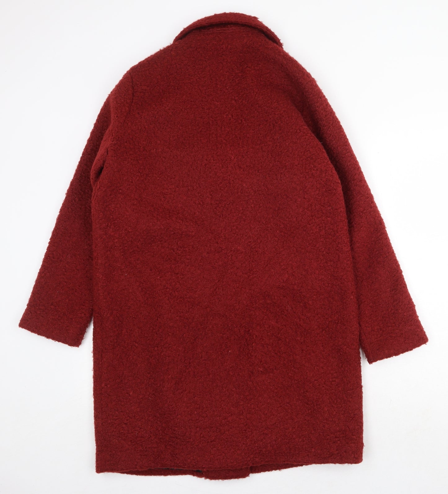 TU Womens Red Pea Coat Coat Size 10 Button