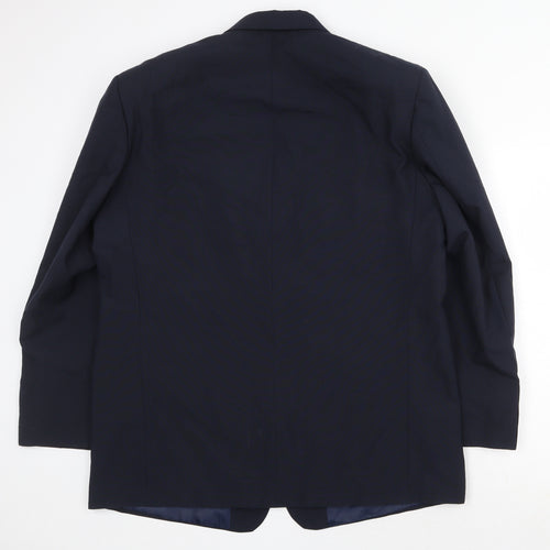 Premier Man Mens Blue Polyester Jacket Suit Jacket Size 44 Regular