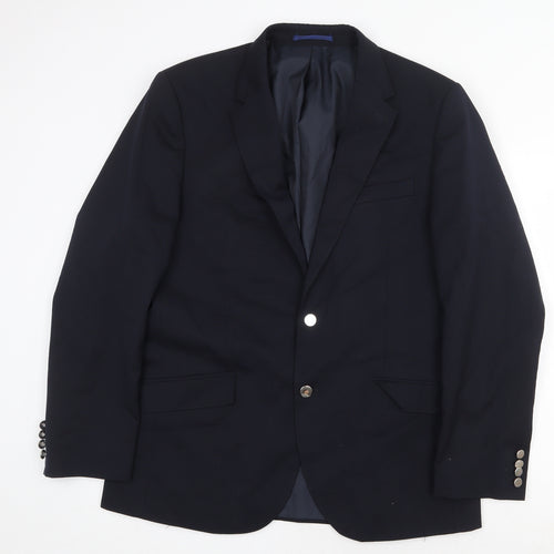Marks and Spencer Mens Blue Wool Jacket Suit Jacket Size 40 Regular