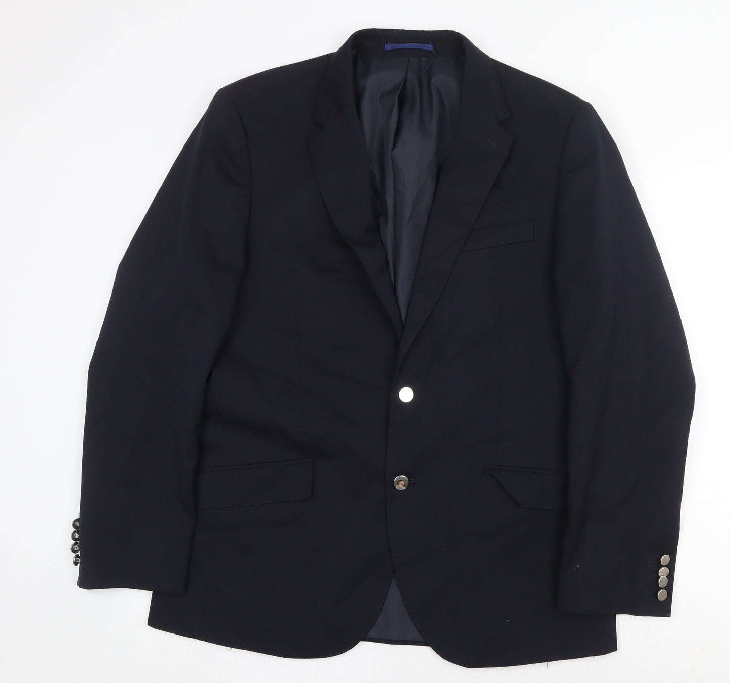 Marks and Spencer Mens Blue Wool Jacket Suit Jacket Size 40 Regular