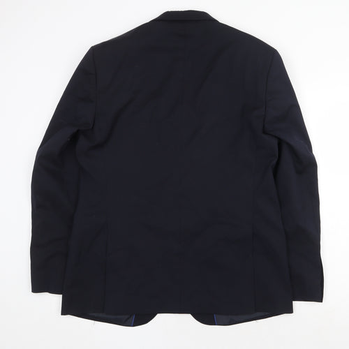 Marks and Spencer Mens Blue Wool Jacket Suit Jacket Size 40 Regular