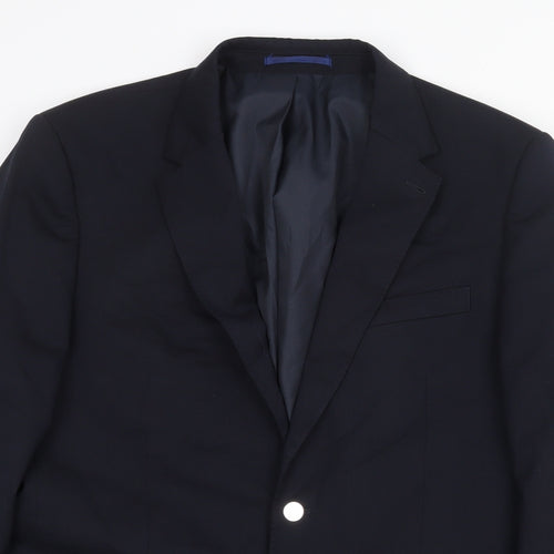 Marks and Spencer Mens Blue Wool Jacket Suit Jacket Size 40 Regular