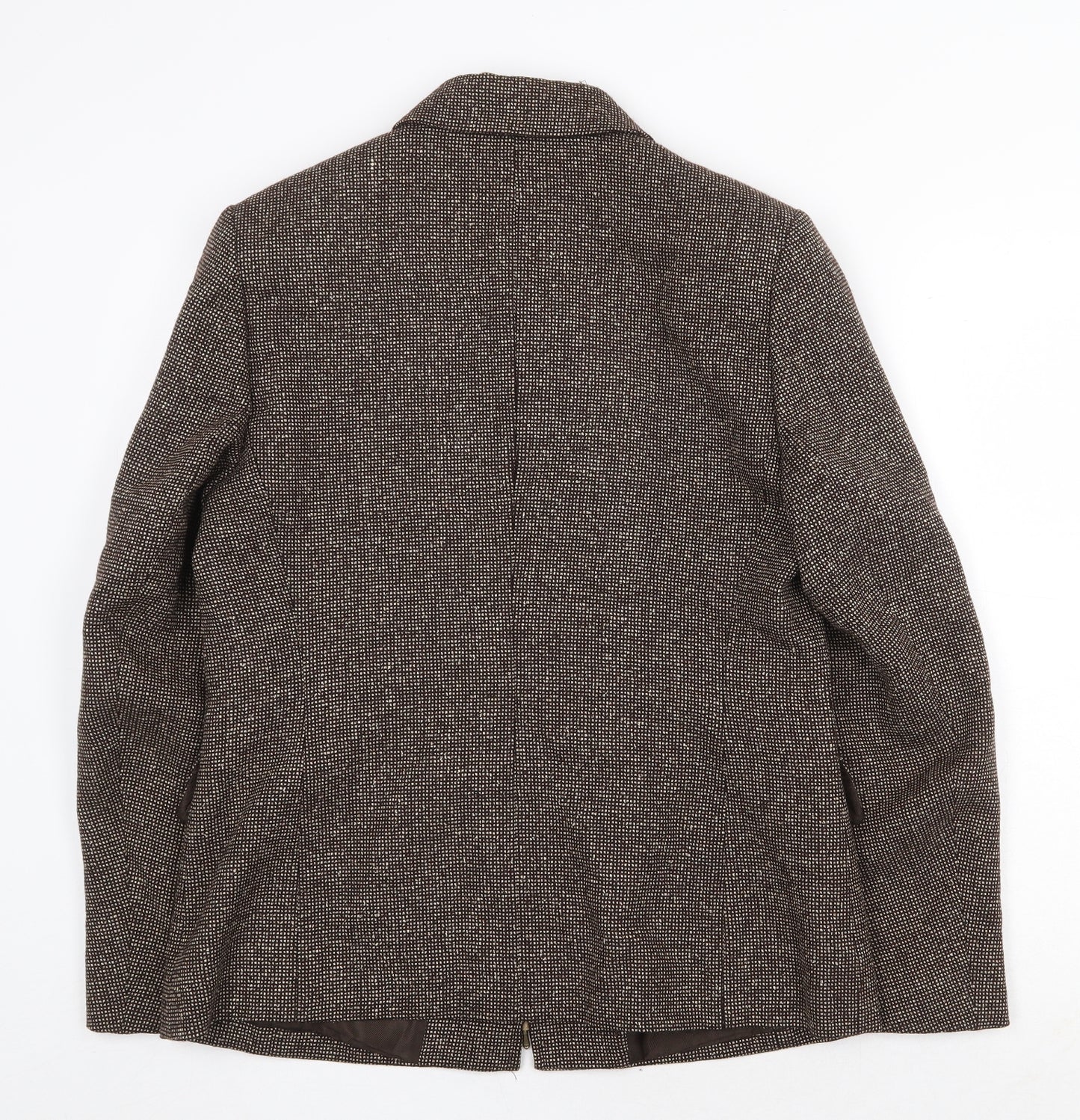 Hauber Womens Brown Jacket Size 14 Zip
