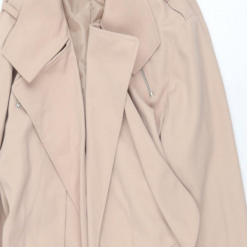 Atmosphere Womens Beige Overcoat Coat Size 14