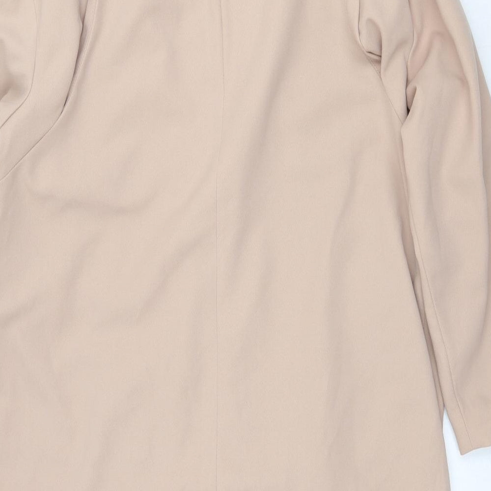 Atmosphere Womens Beige Overcoat Coat Size 14