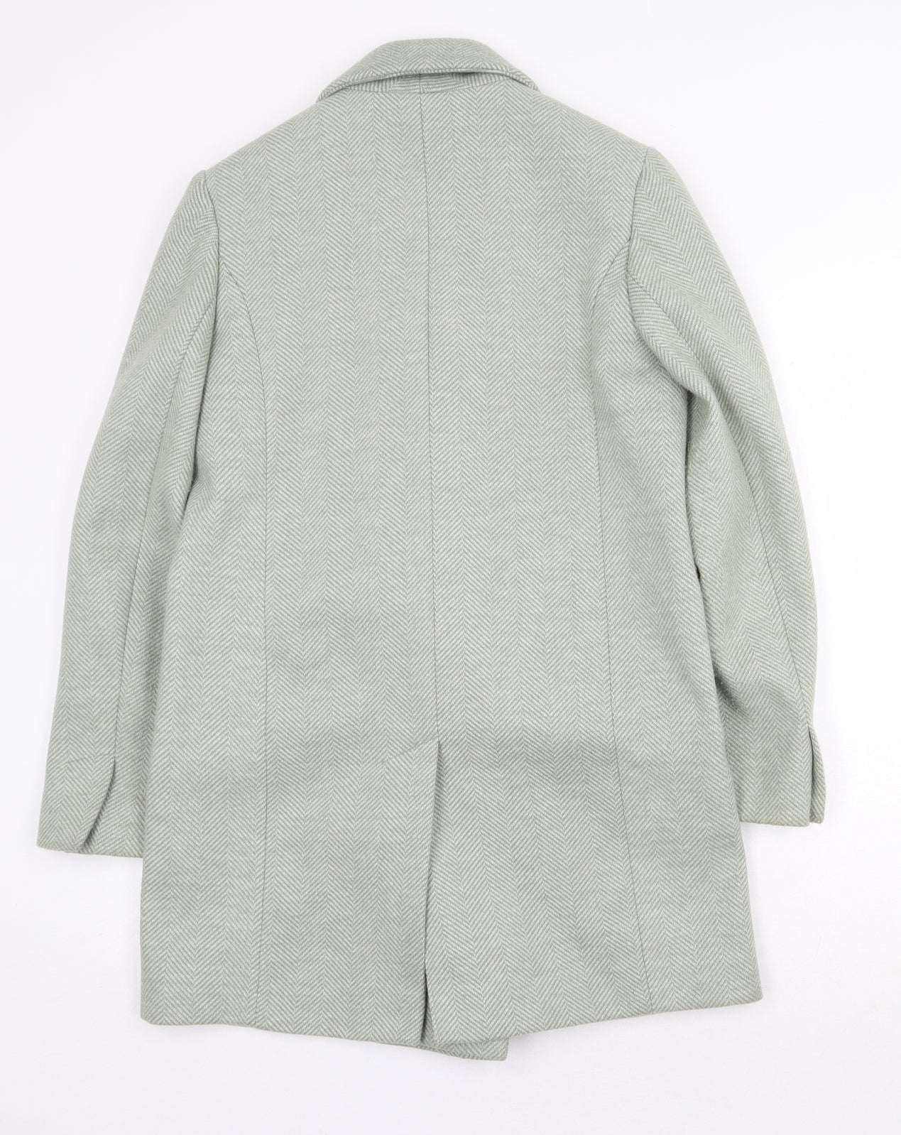 NEXT Womens Green Herringbone Jacket Blazer Size 10 Button