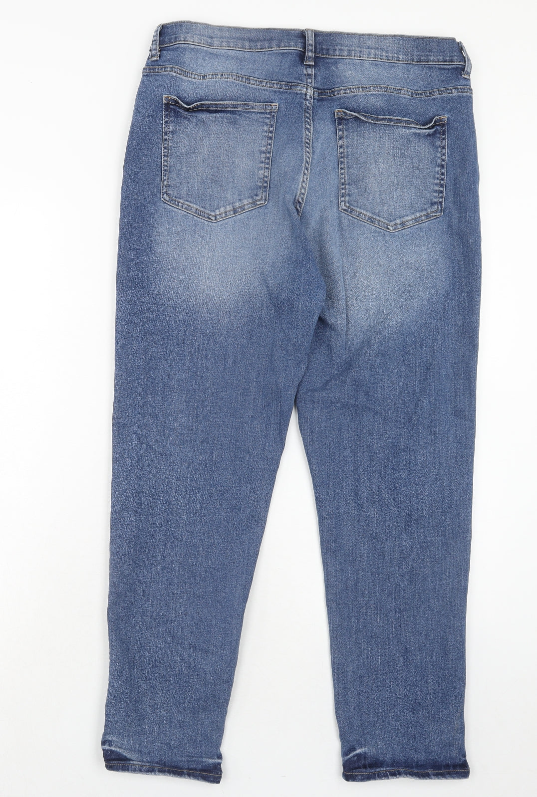 Red Herring Womens Blue Cotton Skinny Jeans Size 16 Regular Zip