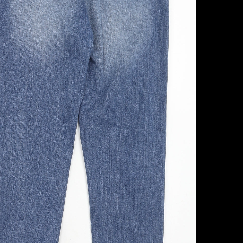 Red Herring Womens Blue Cotton Skinny Jeans Size 16 Regular Zip