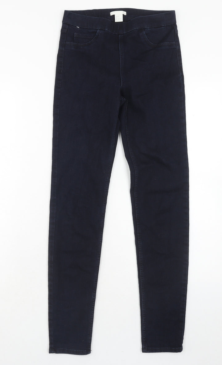 H&M Womens Blue Cotton Jegging Jeans Size 6 Regular