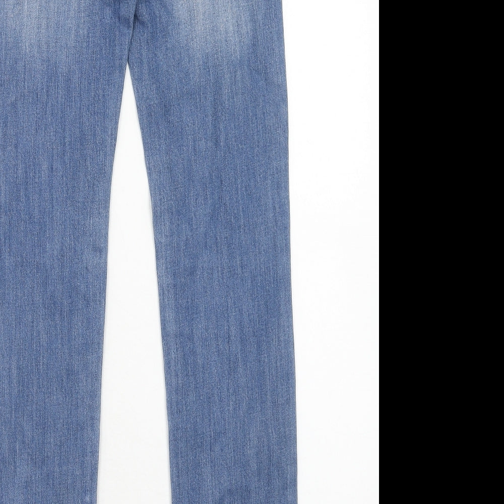 Timberland Boys Blue Cotton Skinny Jeans Size 14 Years Slim Zip