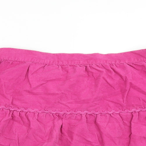 John Lewis Girls Pink Cotton Flare Skirt Size 10 Years Regular Zip - Tiered