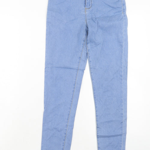Denim & Co. Womens Blue Cotton Skinny Jeans Size 10 Regular Zip