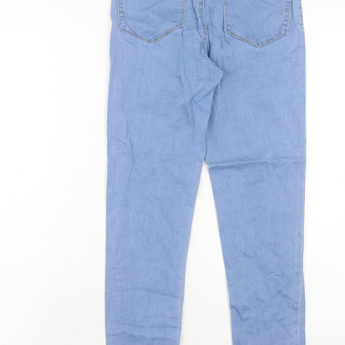 Denim & Co. Womens Blue Cotton Skinny Jeans Size 10 Regular Zip