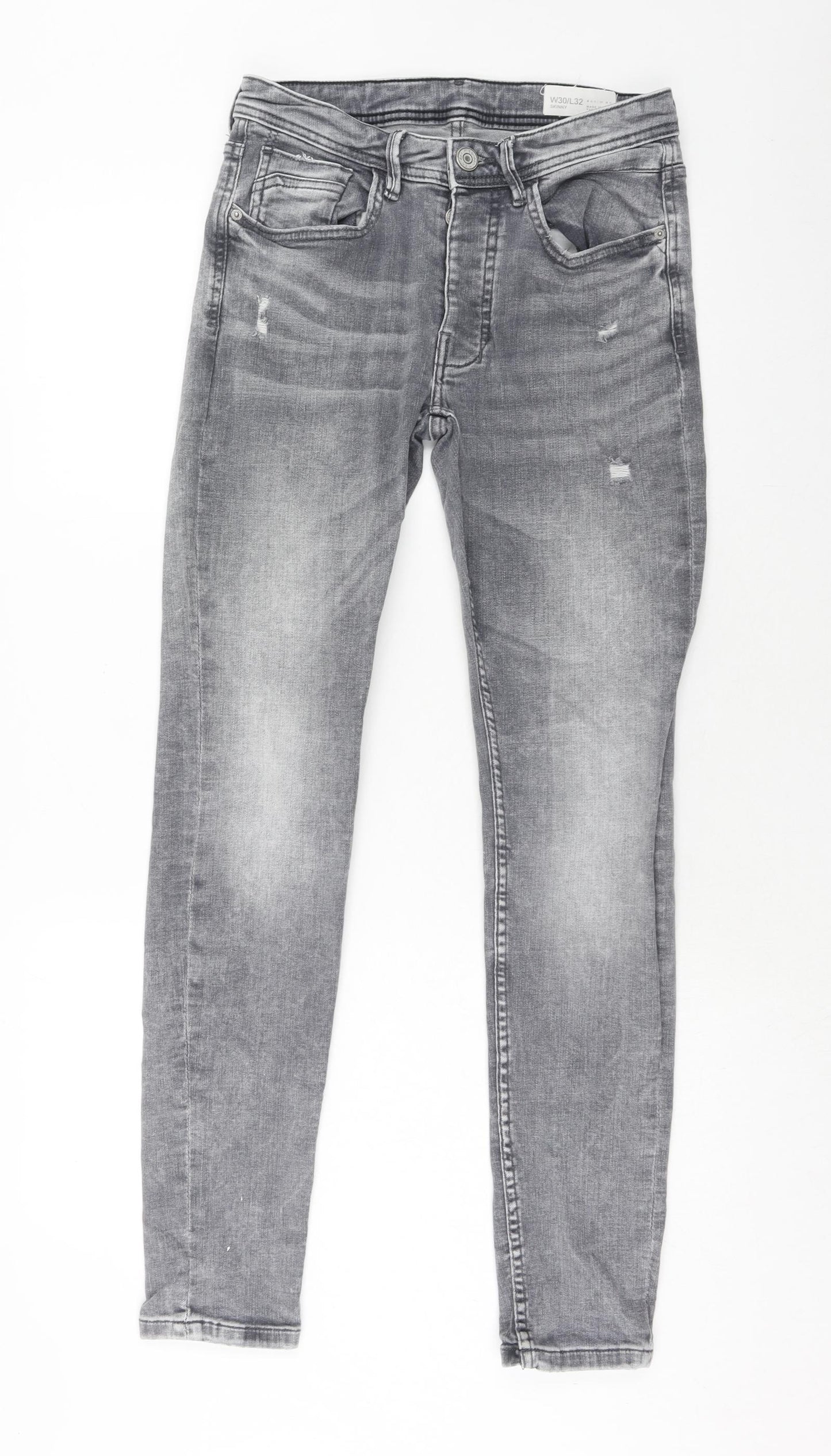 Denim & Co. Mens Red Cotton Skinny Jeans Size 30 in L32 in Regular Zip
