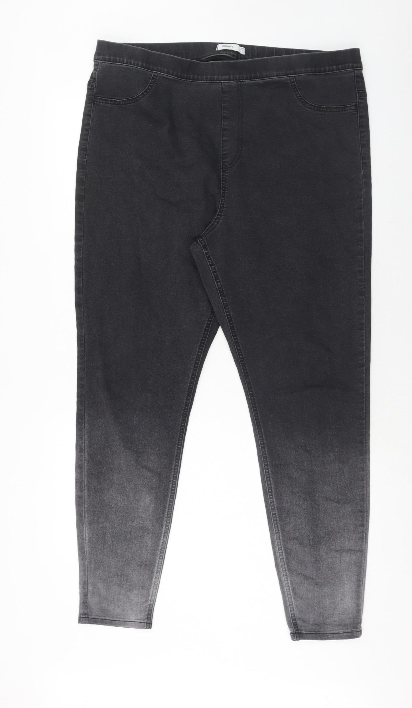 Marks and Spencer Womens Black Cotton Jegging Jeans Size 20 Regular