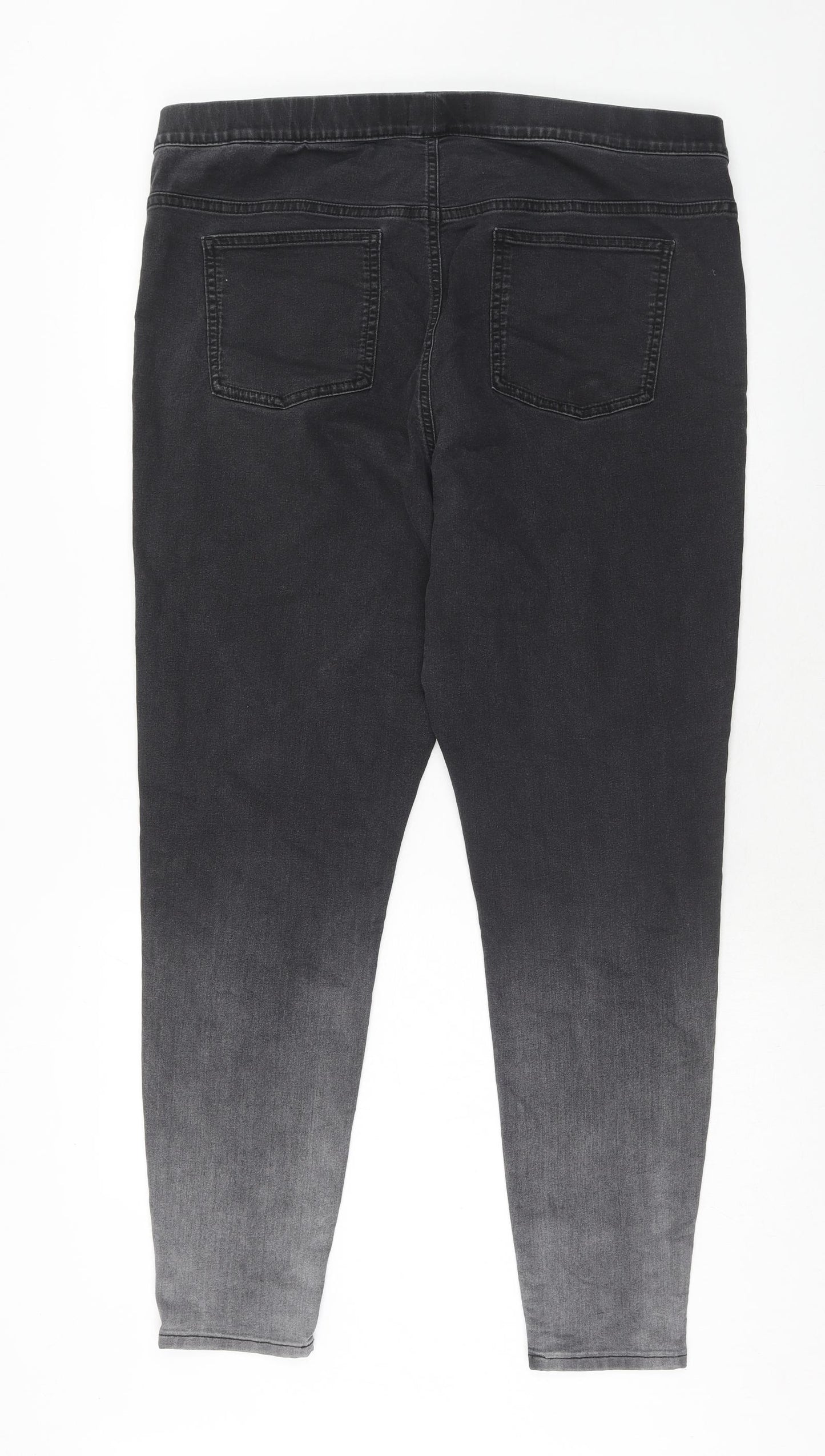 Marks and Spencer Womens Black Cotton Jegging Jeans Size 20 Regular