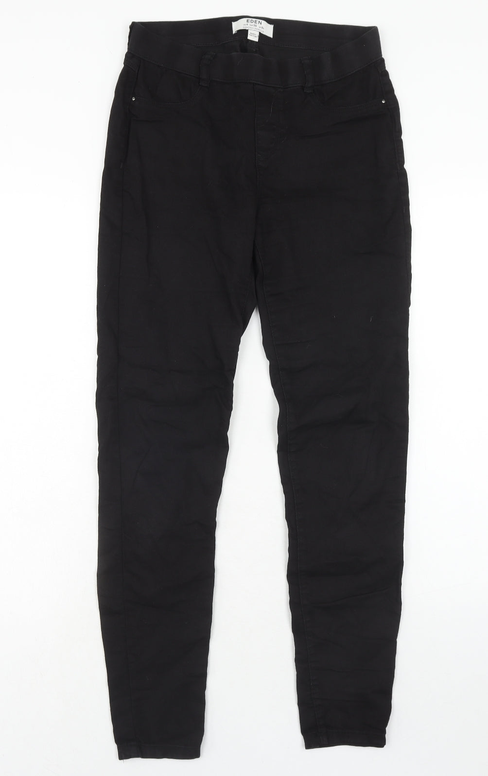 Dorothy Perkins Womens Black Cotton Straight Jeans Size 8 Regular