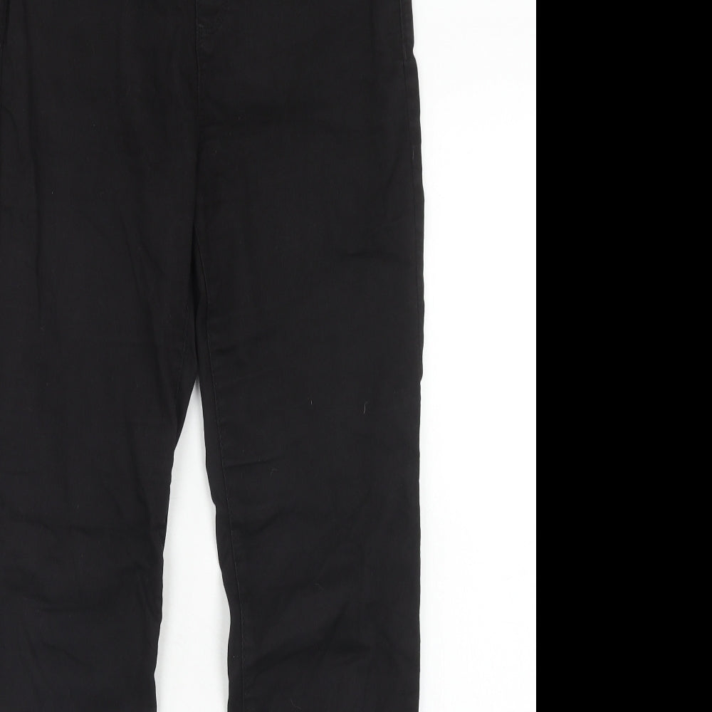 Dorothy Perkins Womens Black Cotton Straight Jeans Size 8 Regular