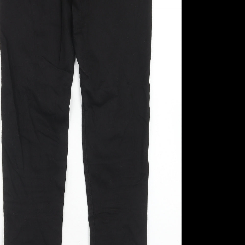 Dorothy Perkins Womens Black Cotton Straight Jeans Size 8 Regular