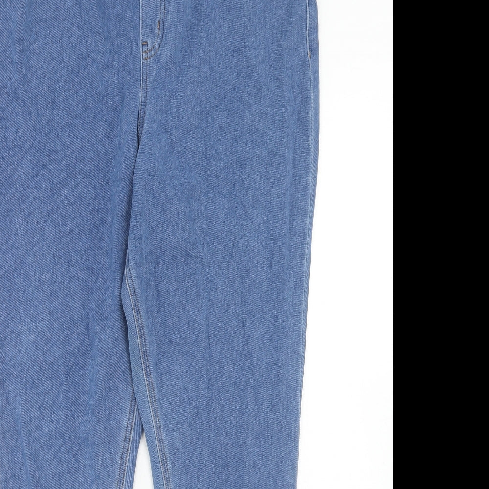 F&F Womens Blue Cotton Skinny Jeans Size 16 Regular Button