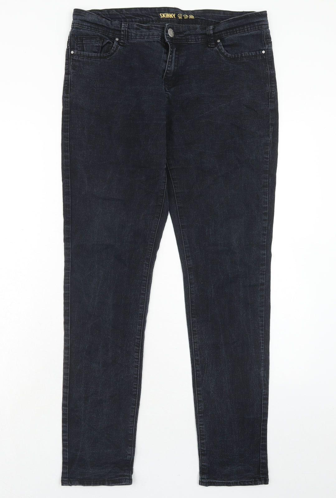 Atmosphere Womens Blue Cotton Straight Jeans Size 14 Regular Zip